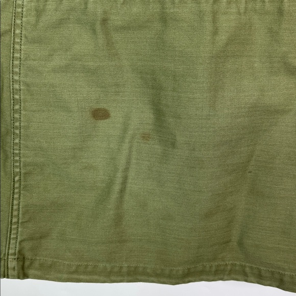 Vintage Green Military Field Jacket I Love My Country But Fear My Government - Picture 9 of 14